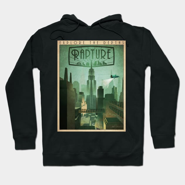 Explore Rapture, Bioshock Poster Hoodie by gruntcooker